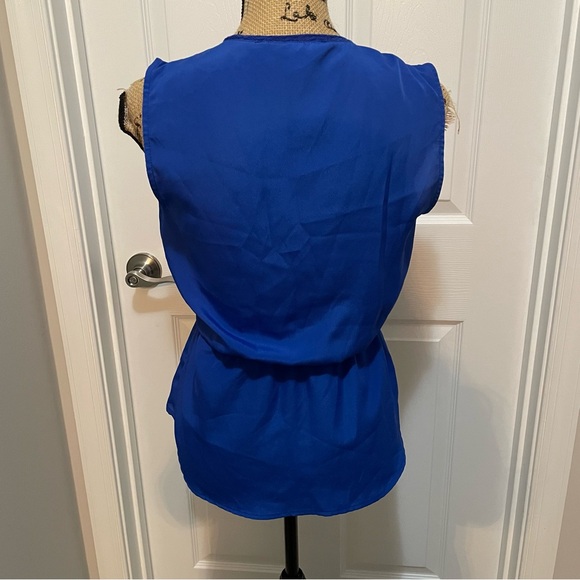 Blue Peplum Tank Top - Picture 6 of 8